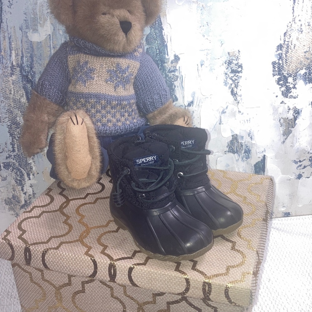 Sperry Kids Top Sider  Size 6M Navy Blue Rain Boots